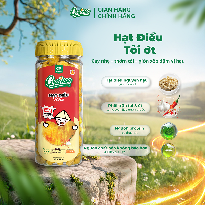 Hạt điều tỏi ớt 250g